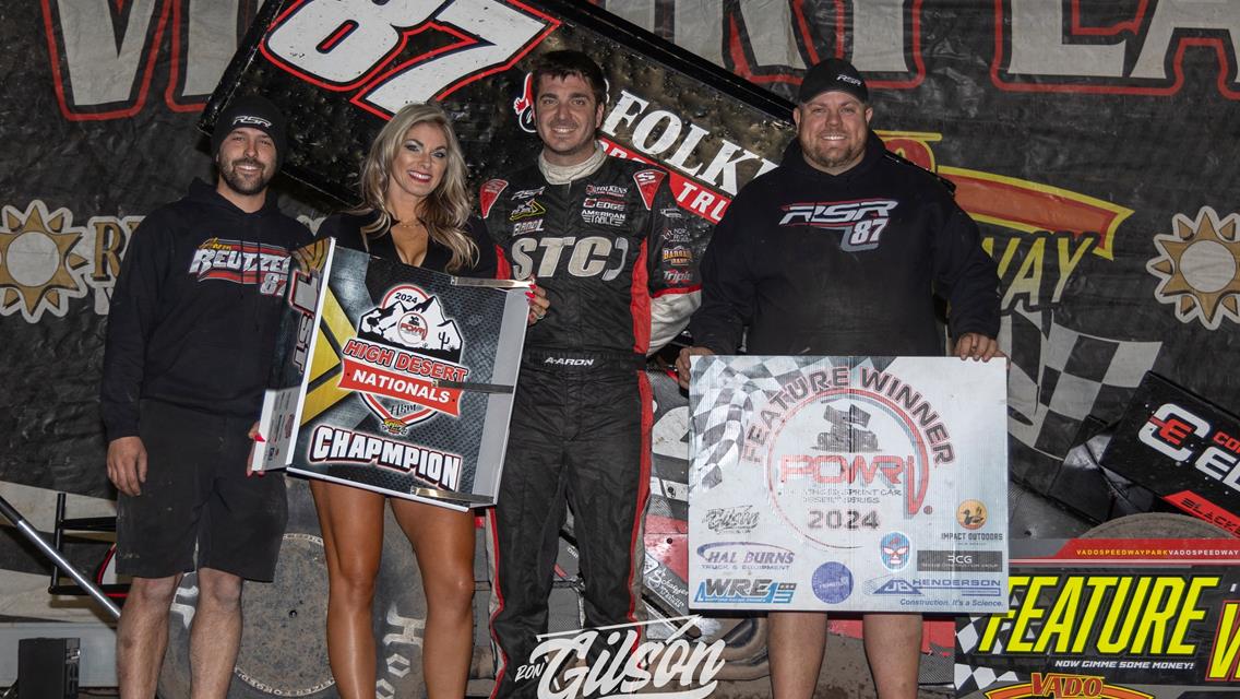 Aaron Reutzel Wins High Desert Nationals Night One at Vado Speedway Park with POWRi Desert Wing Sprints