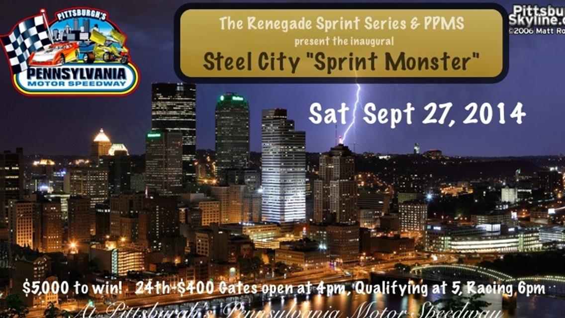 Renegade Sprints Headed to Pittsburgh’s Pennsylvania Motor Speedway on Sept. 27