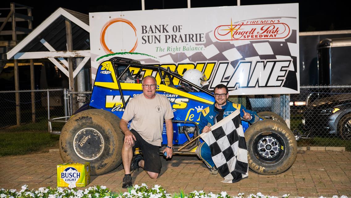 Wilke Conquers Angell Park, Wins First Feature of Career