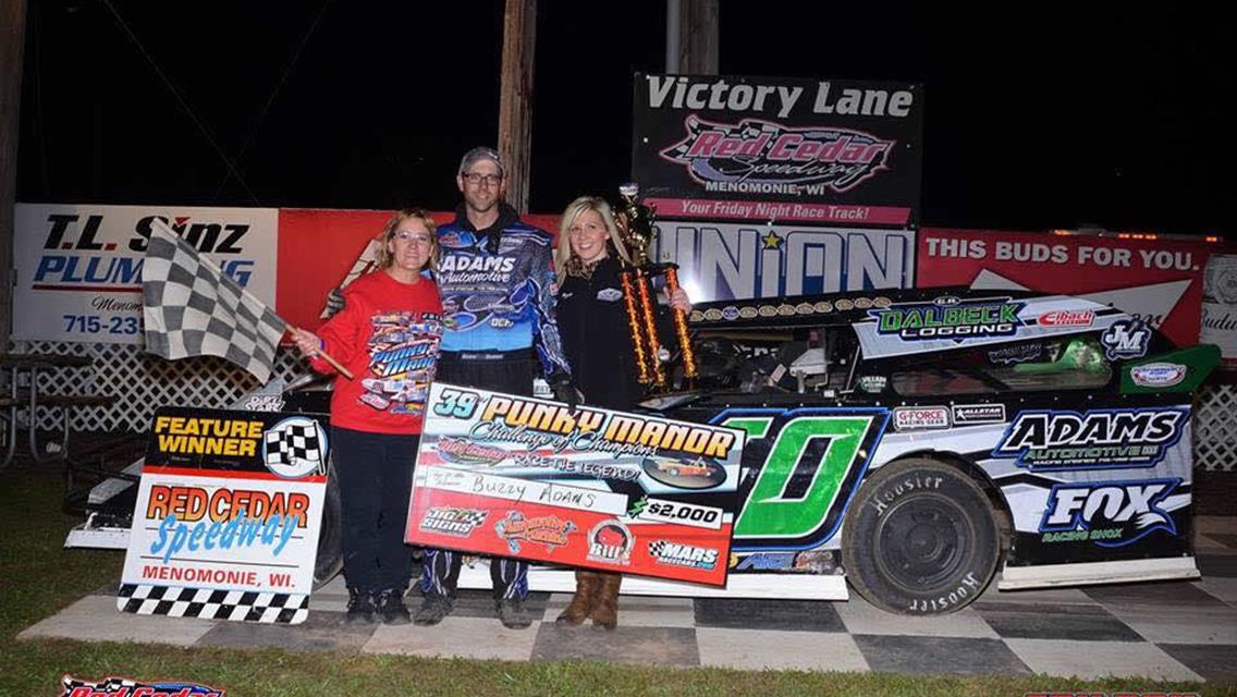 Adams Wins Late Race Thriller in Punky Manor Challenge of Champions at Red Cedar