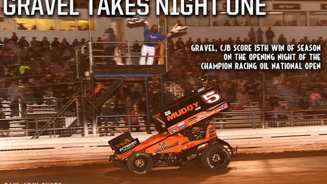 David Gravel Wins Opening Night of Champion Racing Oil National Open