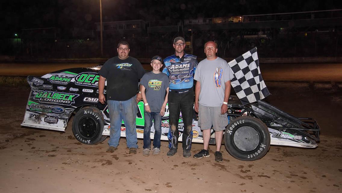 Adams back on top in Modified at Rice Lake Speedway