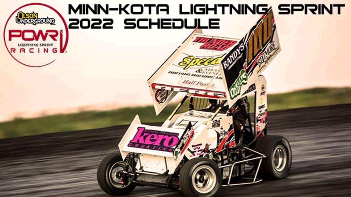 Olson Underground POWRi Minn-Kota Lightning Sprints 2022 Season Schedule