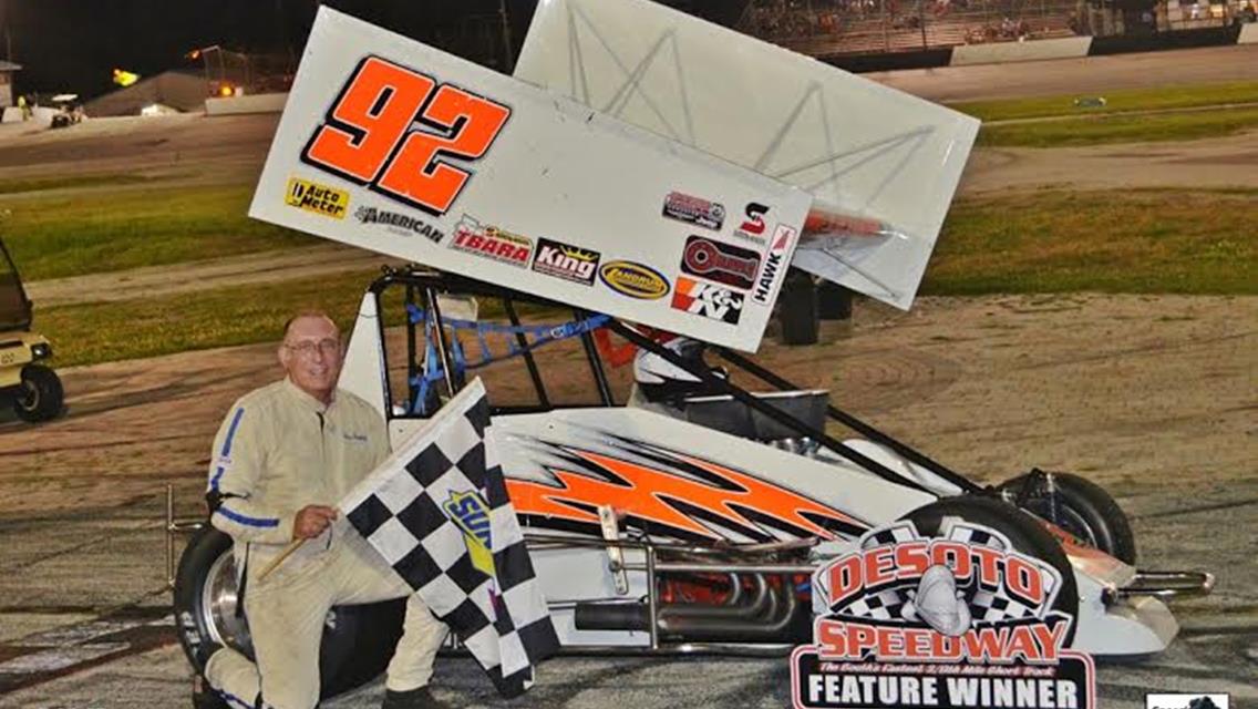 Sprint car points leader Dave Retzlaff brings home the win