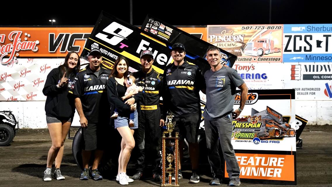 Kahne Captures First Win at Huset’s Speedway Since 1999, Zebell and Russell Also Victorious During Ace Ready Mix Night