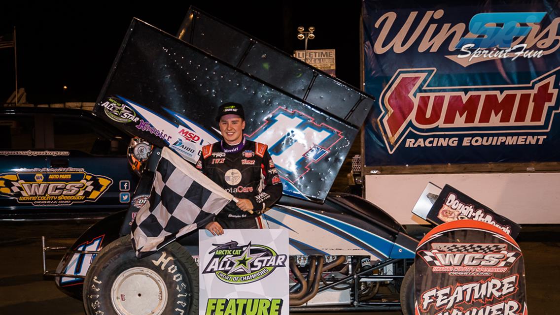 Christopher Bell charges from row six to win at Wayne County Speedway