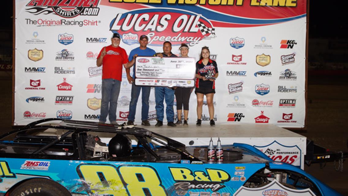 Wells captures Late Model feature win to headline Lucas Oil Speedway &quot;Thursday Night Thunder&quot;