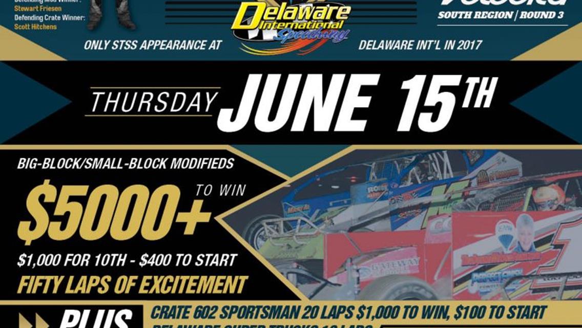 DIAMOND STATE 50 POSTPONED THURSDAY MAY 25 RESCHEDULED JUNE 15TH