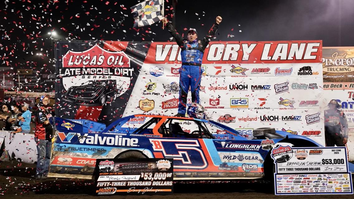 Sheppard Emerges Victorious During Three-Wide Battle for $53,000 Victory at Silver Dollar Nationals Presented by MyRacePass Finale at Huset’s Speedway