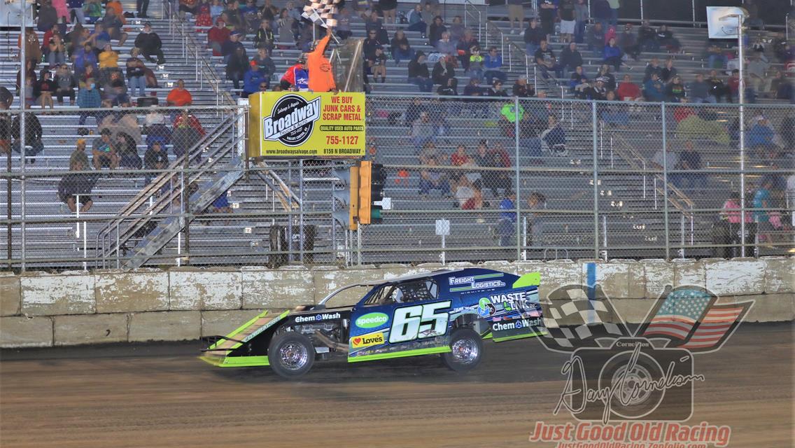 Davis dices through traffic to checkers; McIlvain a champ as Blocher, Bice and Denny card wins