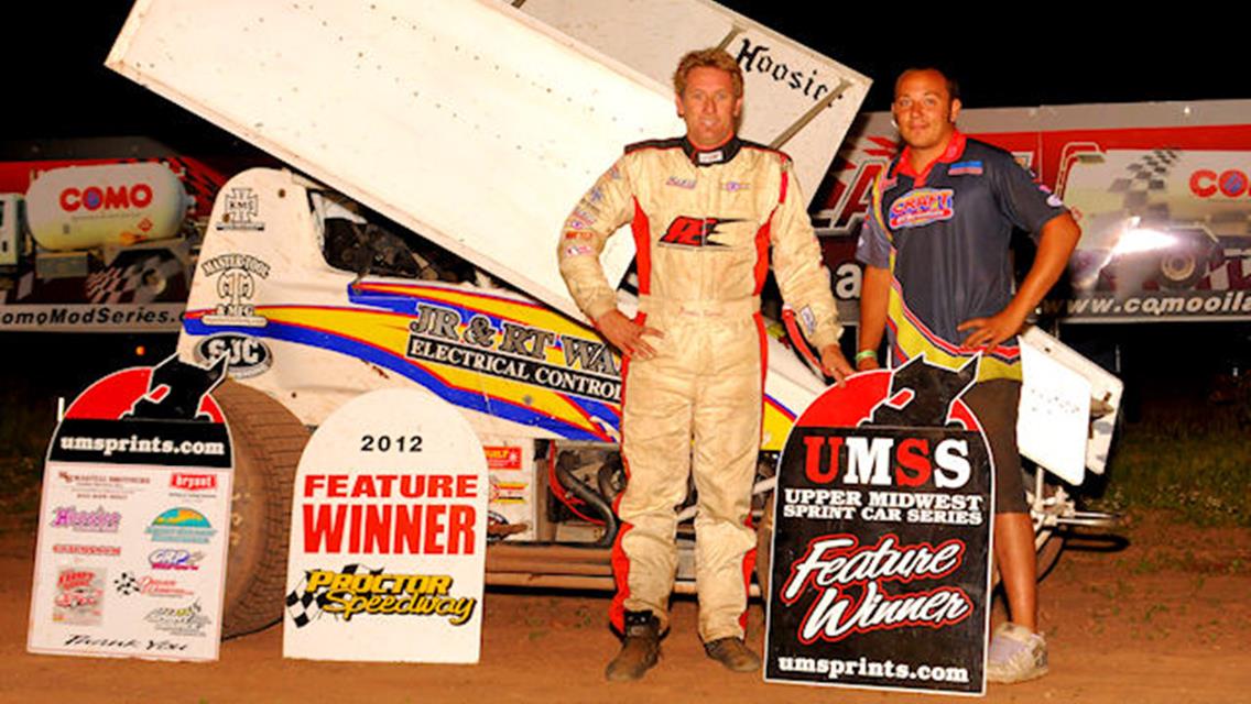 Brooke Tatnell in Proctor Speedway Victory Lane July 8.