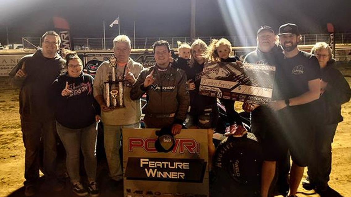 Quinton Benson Victorious at Sweet Springs Motorsports Park with POWRi WAR