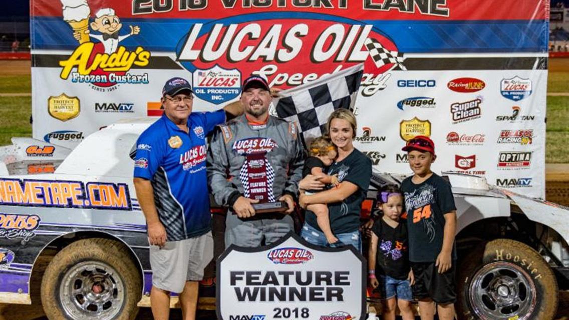 Hendrix grabs Street Stocks feature, midseason crown; Bryant, Cornell, Hubert also win at Lucas Oil Speedway