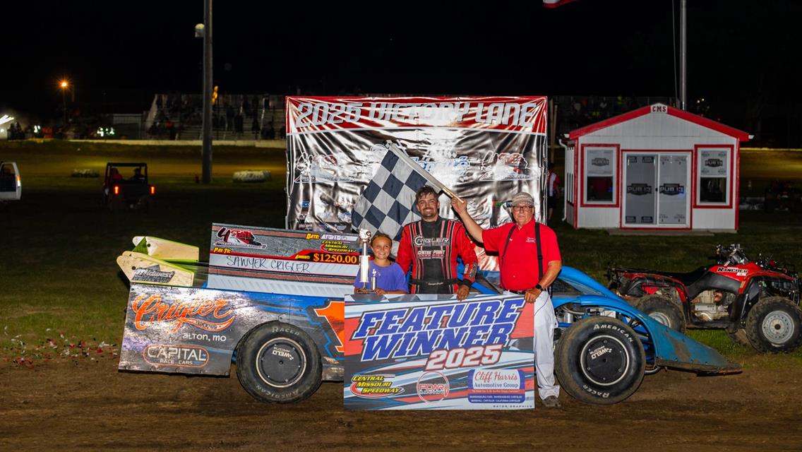 Crigler, Clancy, Poe, Wood, and Galvan claim Central Missouri Speedway Main Events!