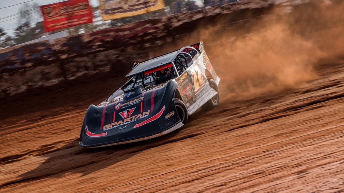 Cherokee Speedway (Gaffney, SC) – Carolina Clash Super Late Model Series &amp; Mid-East Super Late Model Series – Blue/Gray – November 17th, 2024. (Steve Moore Photo)