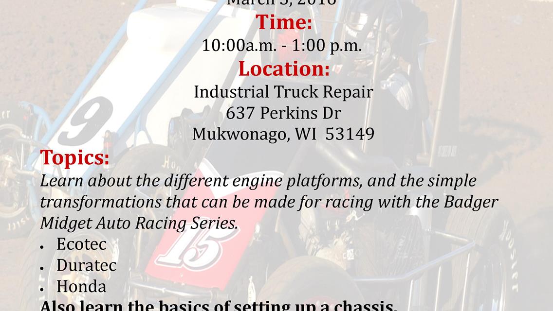 Introduction to OEM Midget Racing Seminar