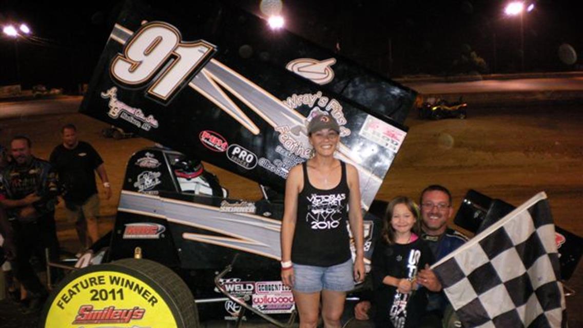 Marshall Skinner captured his second Smiley&#39;s Racing Products ASCS Gulf South feature win in as many nights by topping Sunday&#39;s 25-lapper at Jones Motor Speedway in Chatham, LA. (ASCS Gulf South photo)