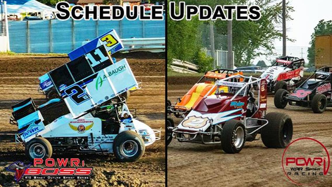 POWRi 410 BOSS and WAR Sprint Leagues 2023 Schedule Updates