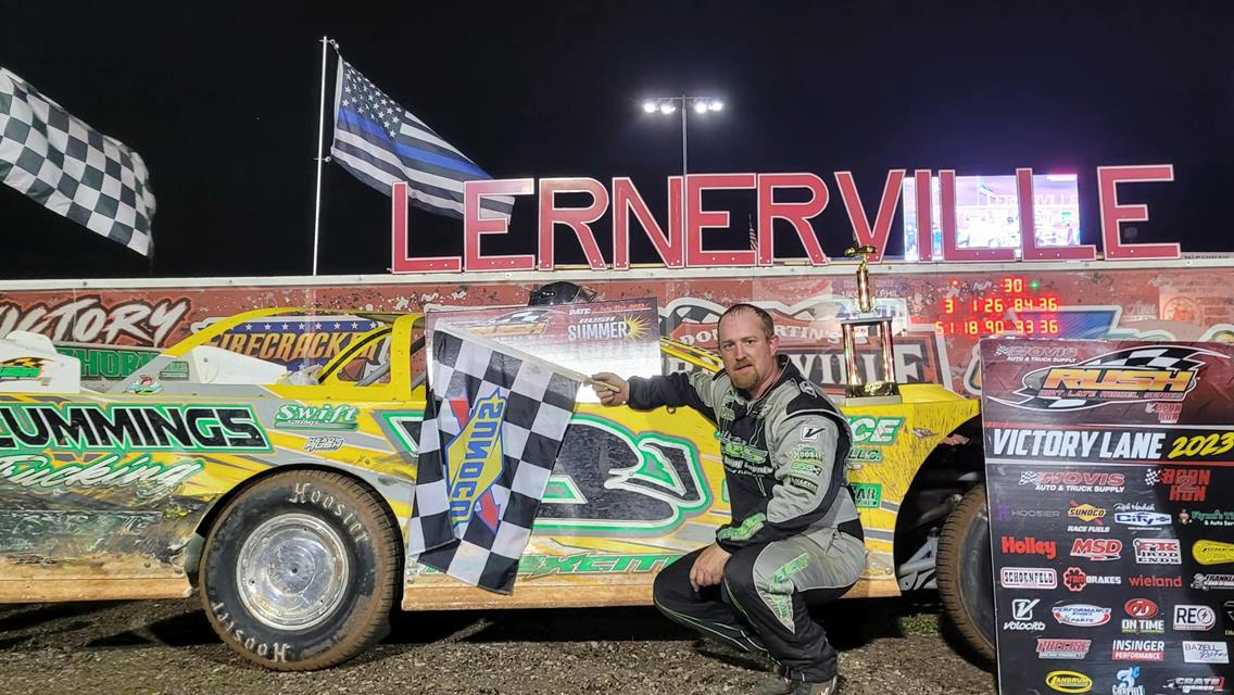 JEREMY WONDERLING’S 1ST CAREER LERNERVILLE WIN EXTENDS HIS HOVIS RUSH LATE MODEL FLYNN’S TIRE TOUR POINTS LEAD; BLAZE MYERS (SPRINTS) &amp; AYDEN CIPRIANO