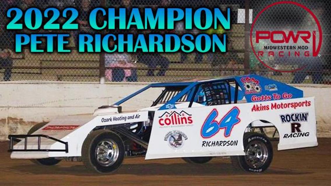 Pete Richardson Prevails in Inaugural POWRi Midwest Mod National Championship