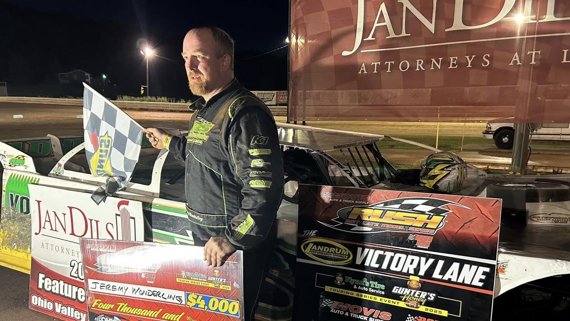 JEREMY WONDERLING CAPTURES 1ST EVER HOVIS RUSH LATE MODEL FLYNN’S TIRE/GUNTER’S HONEY TOUR EVENT AT OHIO VALLEY TO BECOME 5TH DIFFERENT WINNER OF 2025