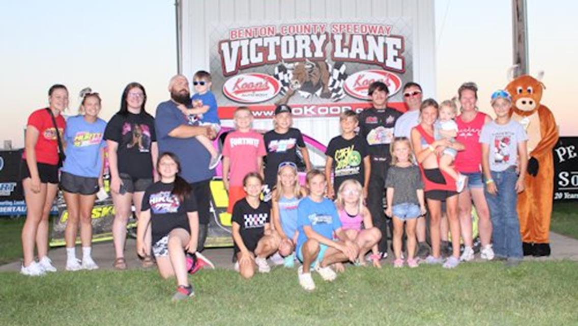 Hilmer, Kimm, Schmitz highlight night of firsts at Benton County Speedway