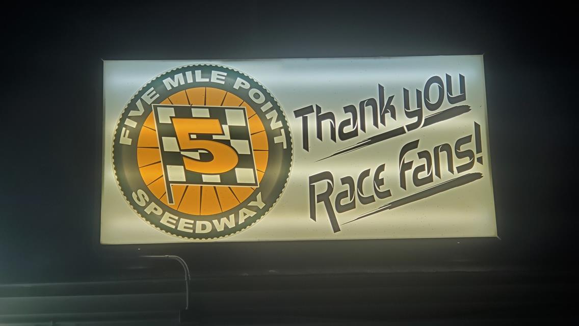 BLOG:  Thank You Five Mile Point Speedway