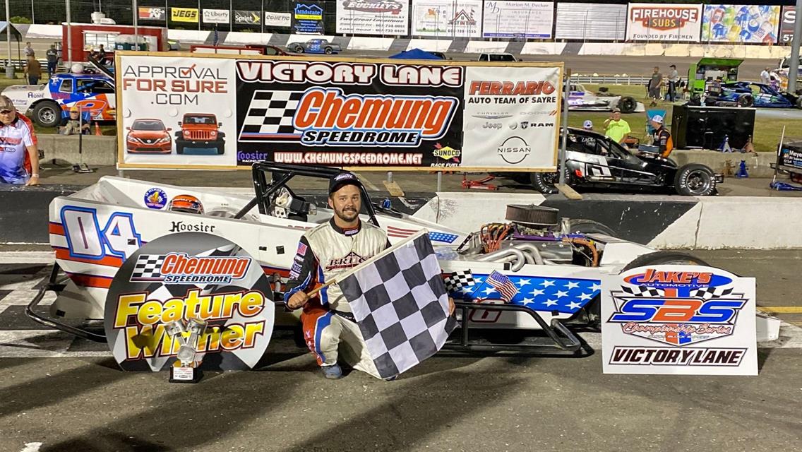 MIKE BRUCE BATTLES TO SMALL BLOCK SUPER CHAMPIONSHIP SERIES VICTORY AT CHEMUNG SPEEDROME