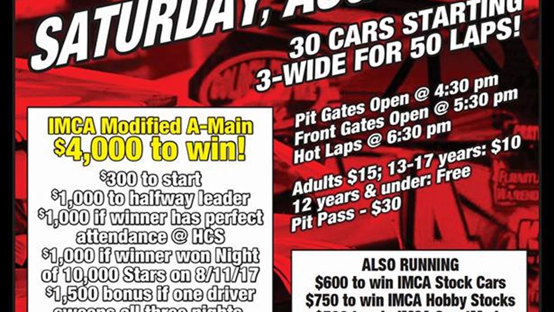 Nights of Stars Up Next at Hancock County Speedway