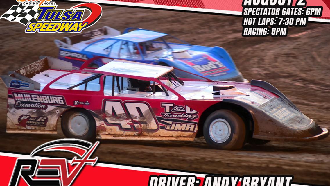 Andy Bryant to visit Tulsa Speedway as part of Revival Dirt Late Model Series!