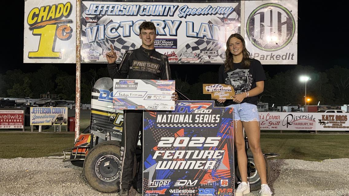 Friesen, Weger, Roberts, and Woods Tame NOW600 National Fields at Jefferson County Speedway!