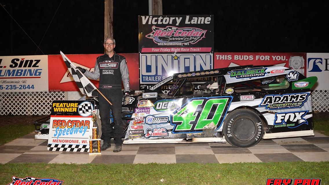 Adams Victorious at Red Cedar Speedway; Wins Rice Lake Speedway Points Title