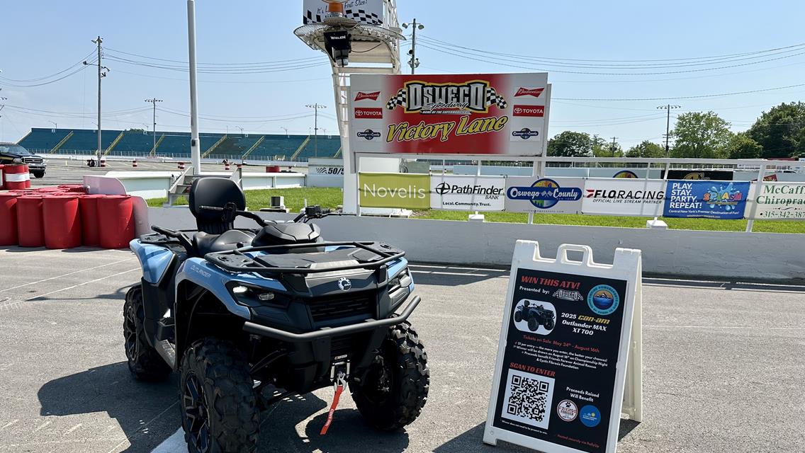 Oswego Speedway, Empire Powersports Team Up to Give Away 2025 Can-Am Outlander Max XT ATV in Support of Local Charities