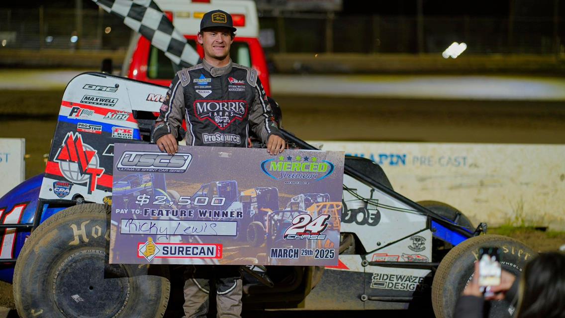 Ricky Lewis Wins Thrilling USCS Feature To Open Merced Speedway’s 2025 Season