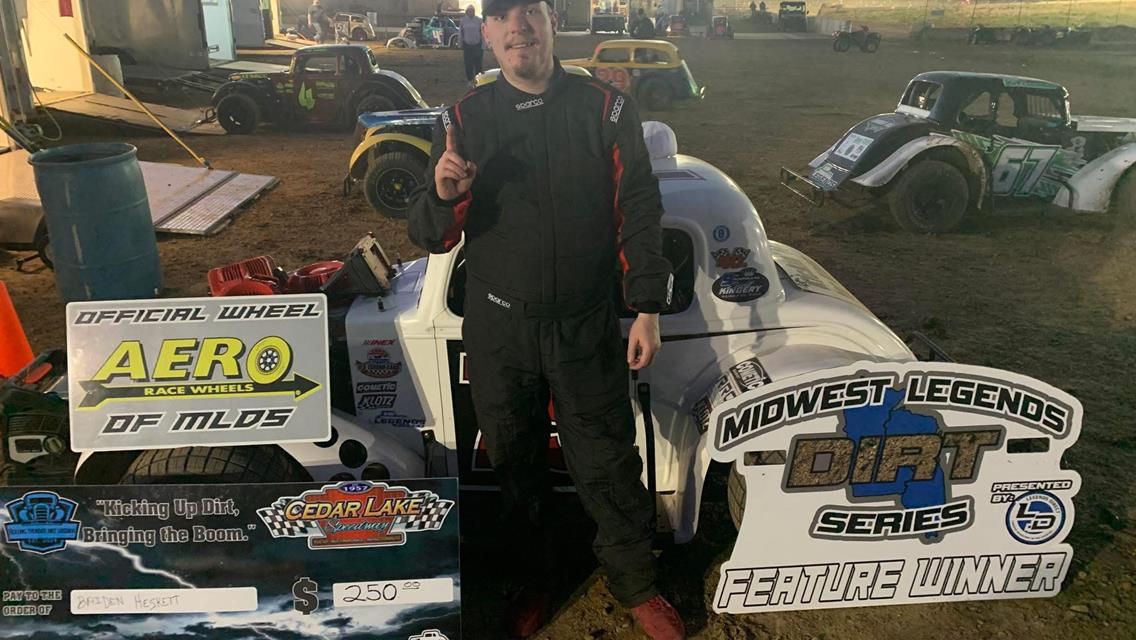 Heskett Heads to Victory Lane at Cedar Lake