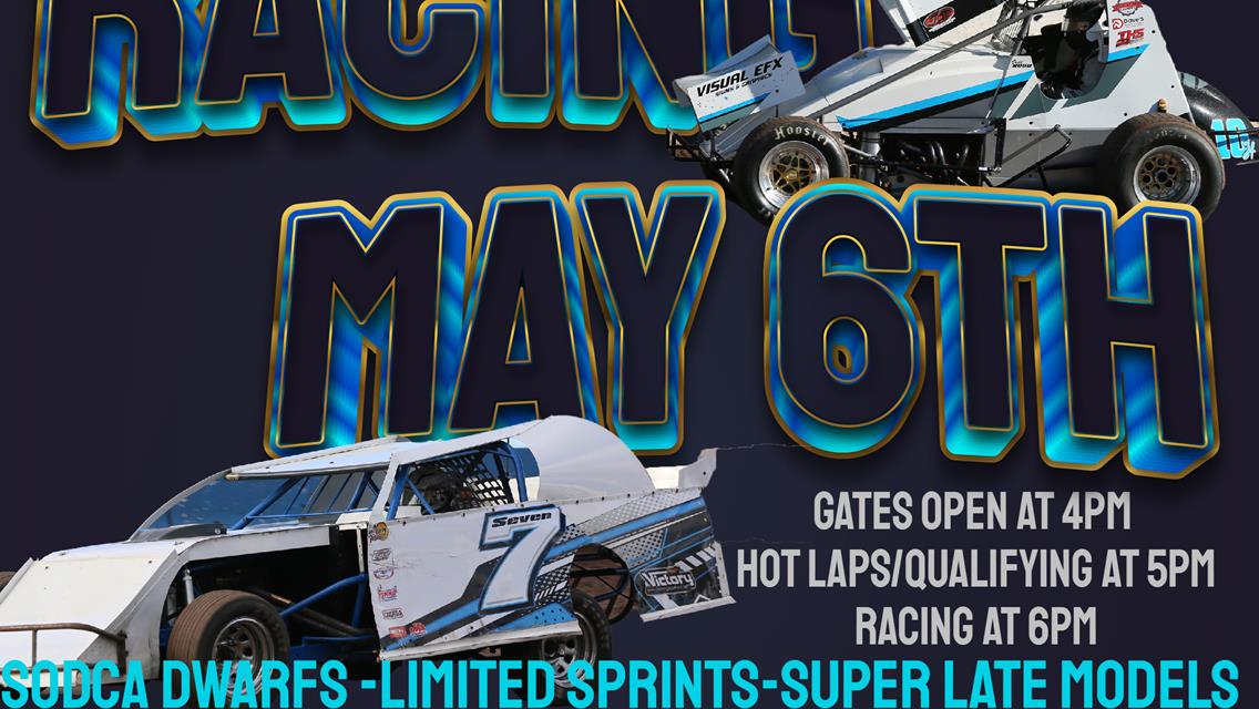 Racing this Saturday Night 5/6/23