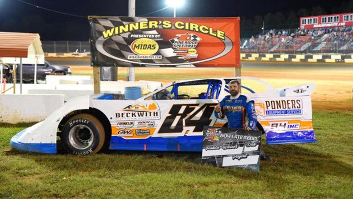 Randall Beckwith added a win at Pine Ridge Speedway on Saturday, August 30.