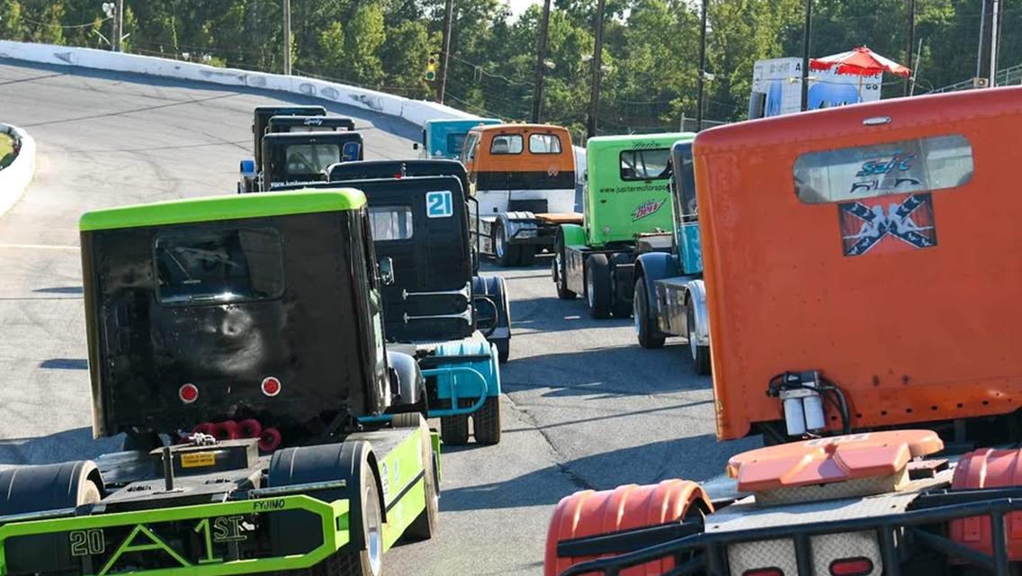 The American Big Rigs under the lights at AMS!