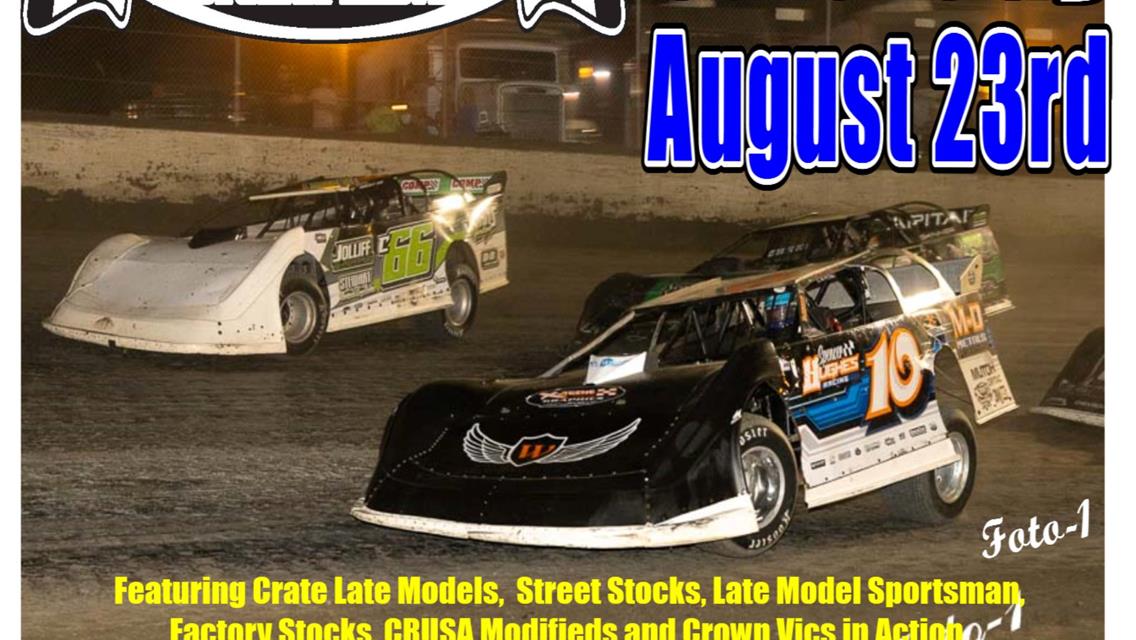 Racing at The MAG Saturday, August 23rd