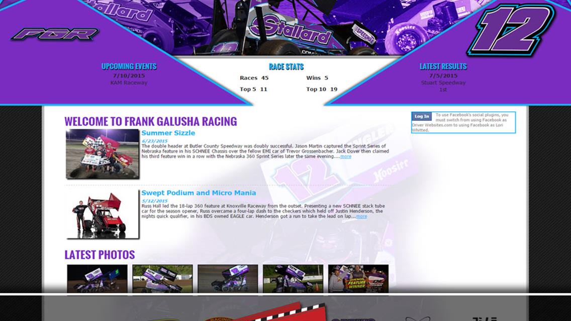 Driver Websites Establishes New Website for Frank Galusha