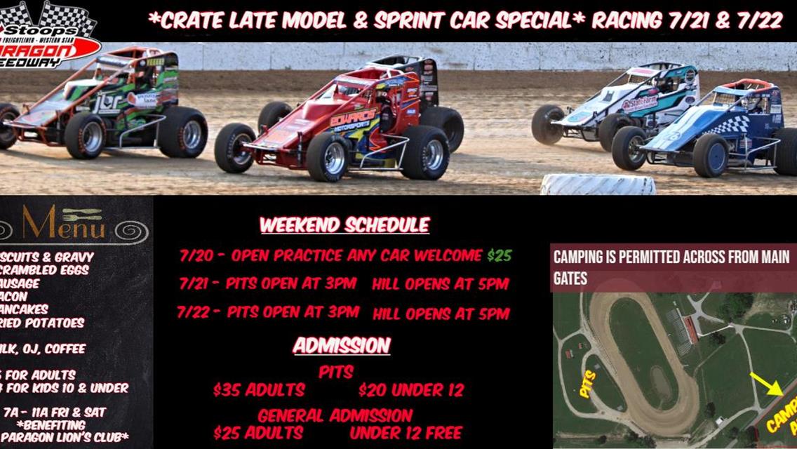Crate Late Model &amp; Sprint Special - Details!