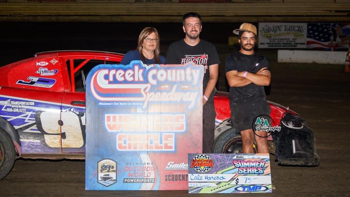 Shores, Davis, Scott, Bellinger, Foltz, Hancock, and Traster Score Wins on Saturday at Creek County Speedway!