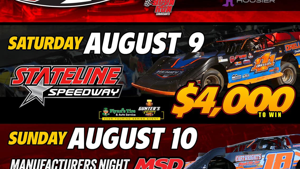 HOVIS RUSH LATE MODEL FLYNN&#39;S TIRE/GUNTER&#39;S HONEY TOUR DOUBLEHEADER WEEKEND; SATURDAY AT STATELINE &amp; SUNDAY AT ERIEZ FOR “MANUFACTURERS NIGHT” PRESENT