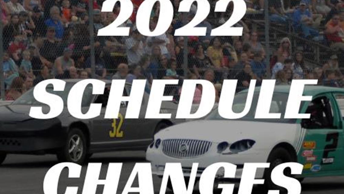 2022 Schedule Changes