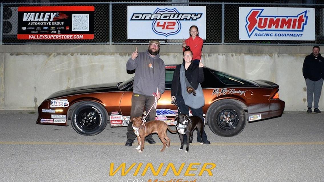 Adkins sweep highlights IHRA season opener at Dragway 42