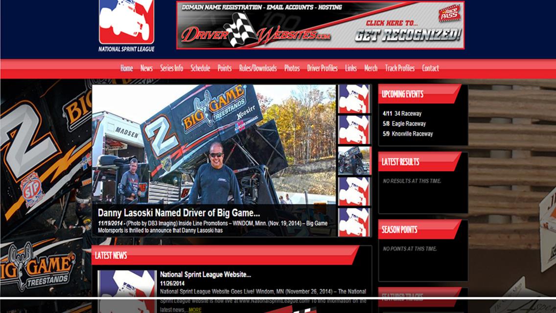 Driver Websites Establishes New Website for National Sprint League