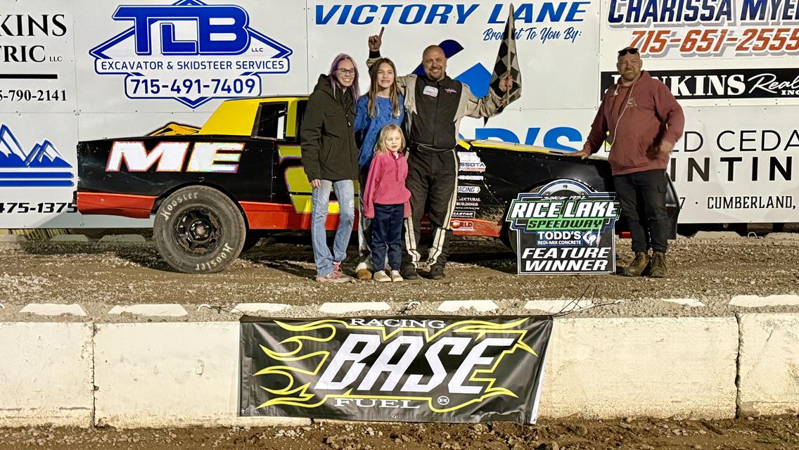 Adams and Crosby First Time Winners as Rice Lake Speedway Opens