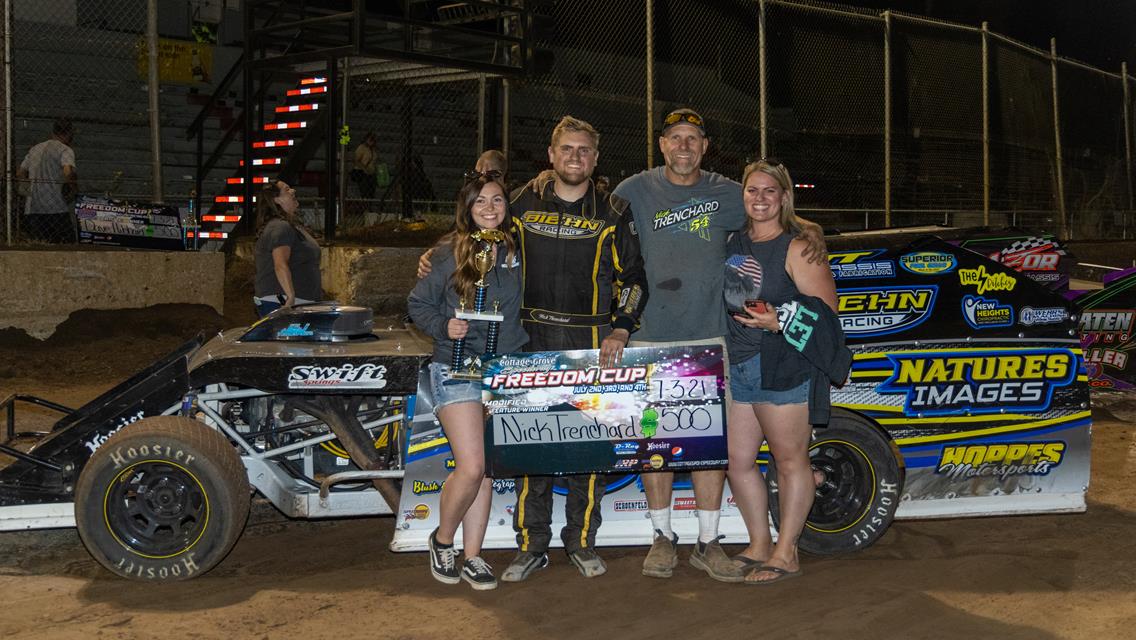 Trenchard Repeats At Night Two Of Freedom Cup; D. Hibbard And Braaten Also Score Cottage Grove Victories