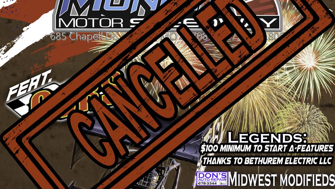 JULY 4th OCRS Sprint Cars Cancelled Due to Weather.