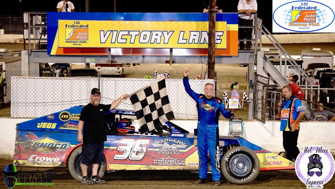 Kenny Wallace, Trey Harris, Lee Stuppy, Austin Harris &amp; Cruz Griffaw take victories at I-55 Federated Auto Parts Raceway Park!